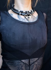 Image 4 of Tyra Sleeve Top, black mesh 