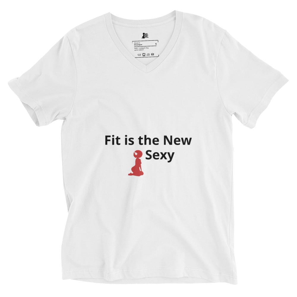 Image of Unisex Short Sleeve V-Neck Fit T-Shirt