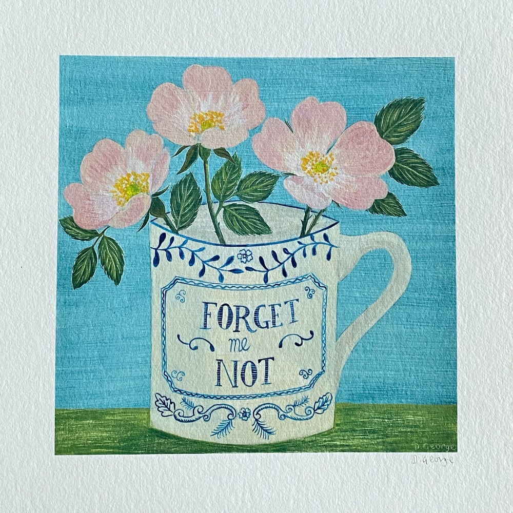 Image of Forget me not cup Giclee print 