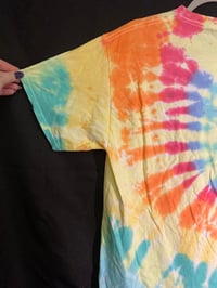 Image 5 of LARGE  Shrimply Irresistible Blacklight Reactive Tie Dye Shirt 3
