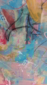 Image 4 of 'The Sanctuary of Pink Noise', Original mixed media on canvas