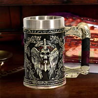 Image 8 of 👑The Armored Kingdom Winged Wrath Skull War Mug-16 oz Stainless Steel Interior-Washable-Durable