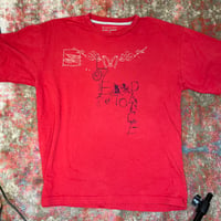 Image 1 of love to dance red large tee // lu + ian collab