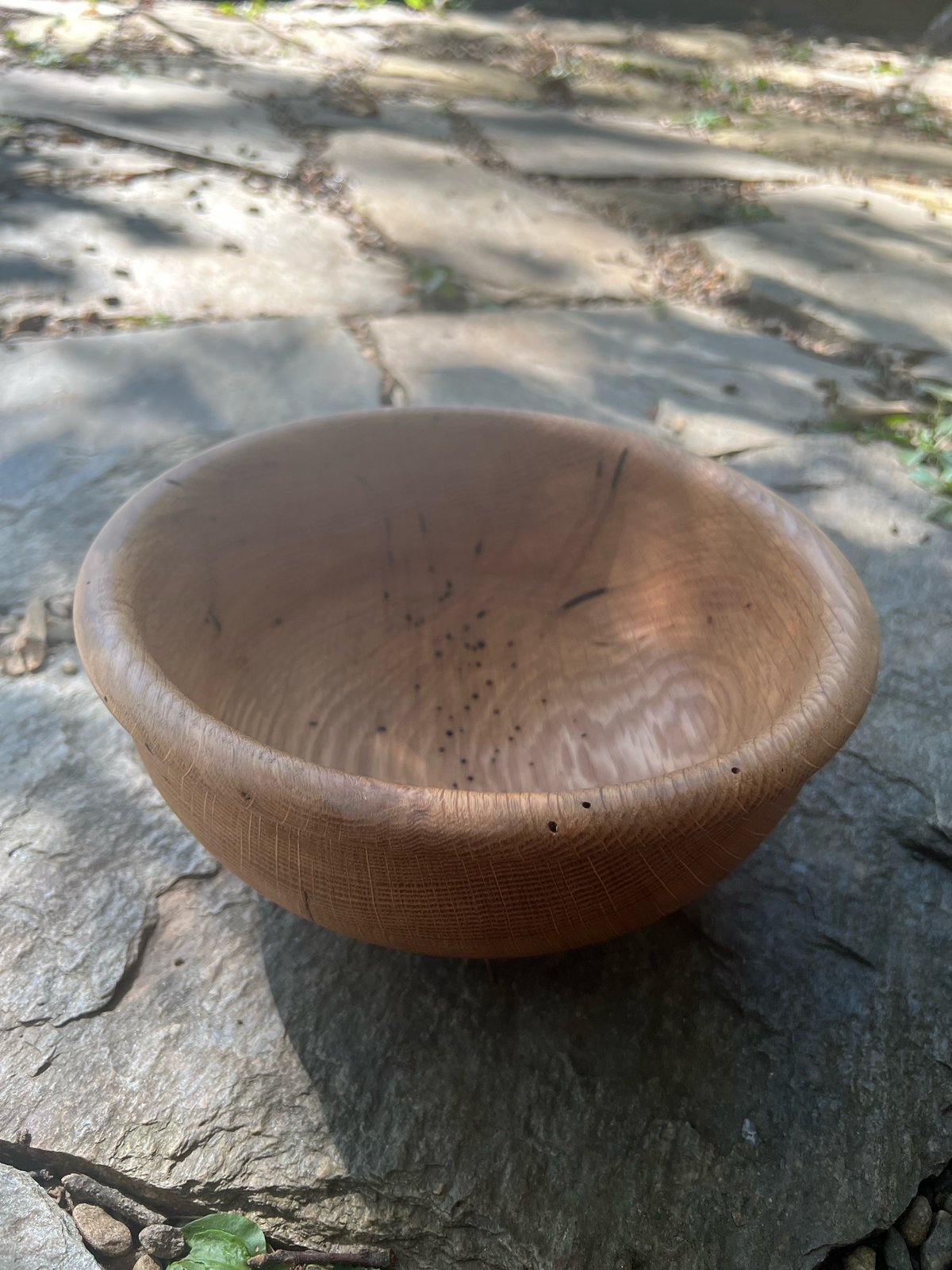 Image of Red Oak Salad Bowl 10” diameter 