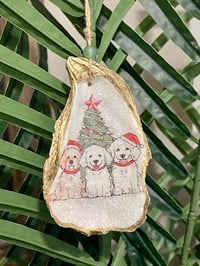 Doggie Oyster Shell Ornament