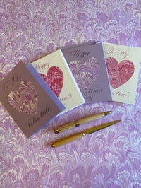 Image 1 of Marbled Valentine Card Set