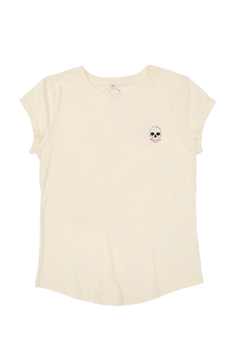 3 skull Women's Roll Sleeve T-shirt's (Organic)