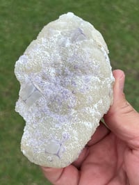 Image 10 of QR Code Fluorite On Druzy Quartz Matrix Specimen| Guizhou China #3065