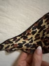 early 1970s silk leopard skinny scarf