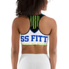 BossFitted Neon Green and Blue Sports bra