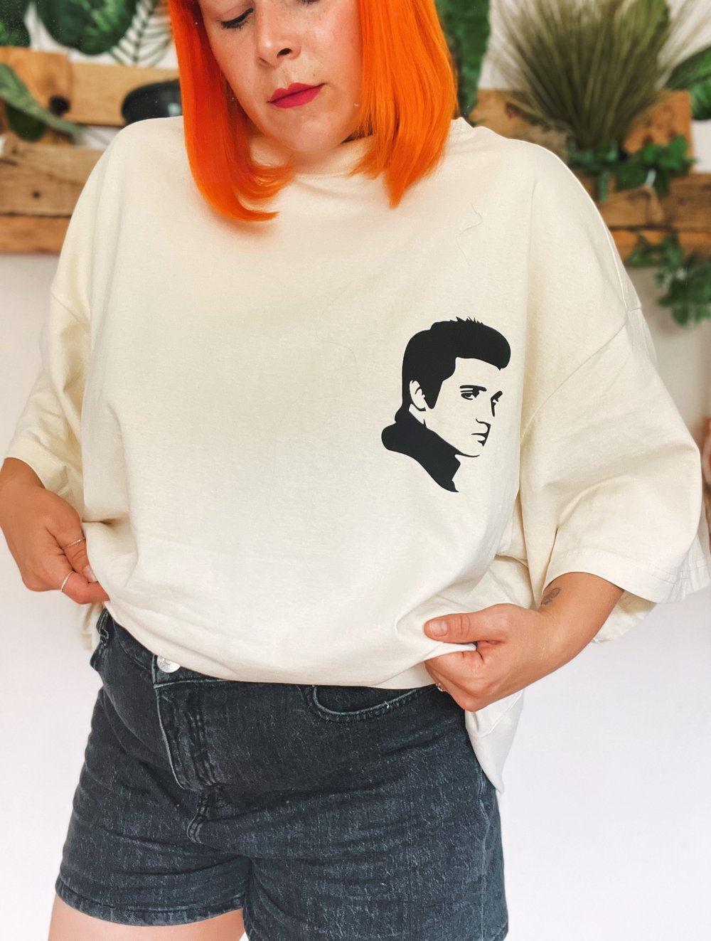 Image of Elvis Jumpsuit SUPER OVERSIZED tee (read description on sizing) 