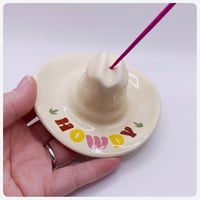 Image 3 of Cowboy Hat Ceramic Incense Holder