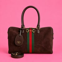 Brown suade Gugu bag
