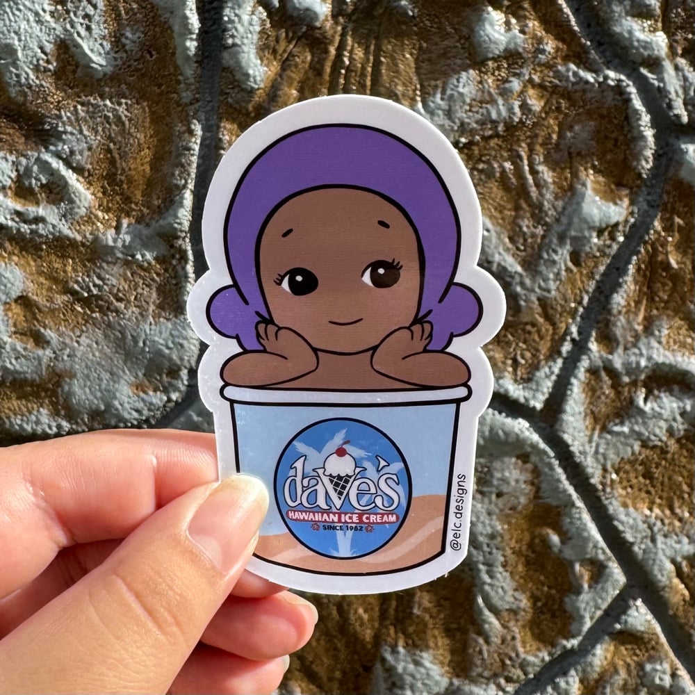 Image of Dave's Waipiʻo X ELC Designs Pāpale Pēpē Sticker