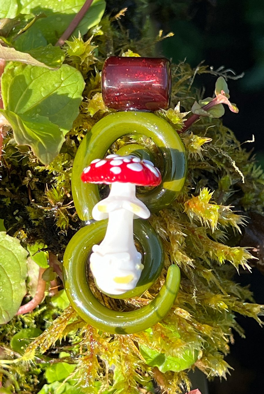 Image of Amanita Spiral Pendant