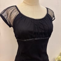 Image 2 of mesh milkmaid layered top