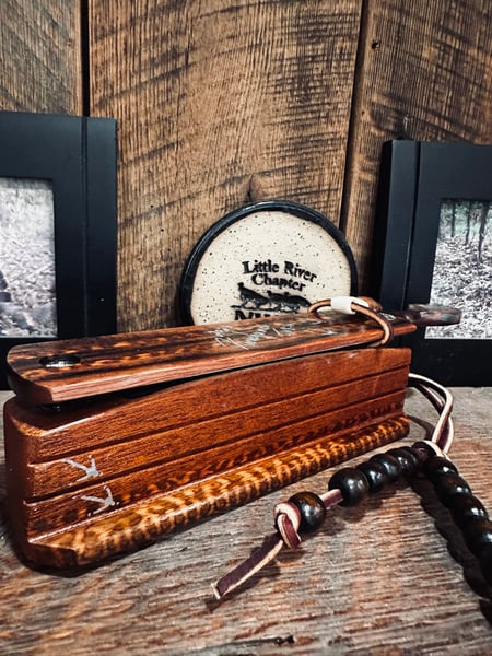 Image of Macassar Ebony/Mahogany with Snake wood inlays