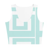 Image 1 of TIFFY BLUE GEO CROP TOP