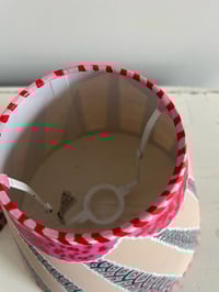 Image 5 of Foxgloves - a pair of hand painted fabric shades, 19cm base 