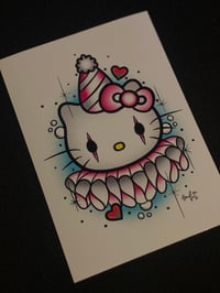Image 2 of Clown Hello Kitty Print