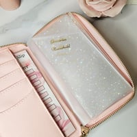 Image 7 of Slim Zippy Cash Wallet W/ Sparkle Effect ✨️