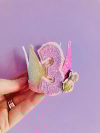 Image 2 of Rainbow glitter crown