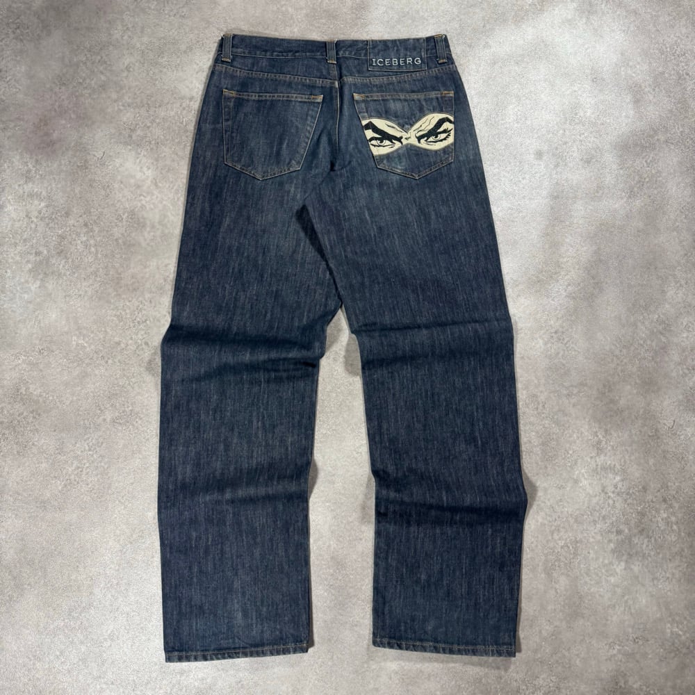 Image of Iceberg Raw Denim Jeans, Size 32” x 34”