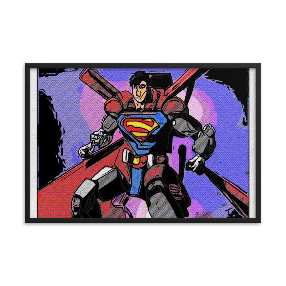 ZEN EXP - Robo-Superman Framed photo paper poster