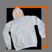 Image 1 of Full-Zip SayLess Jacket (Gray/orange)