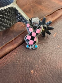 Image 1 of Pink/Black Checkered Bunny
