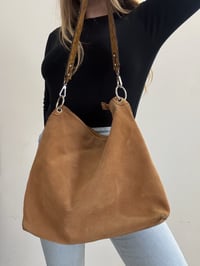 Image 4 of 00s Brown suede leather bag