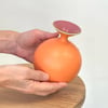 Tangerine Bud Vase with Flared Rim