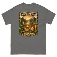 Image 4 of Whiskey River Saloon Unisex T-Shirt | Western Bar Graphic Tee | Rustic Cowboy Saloon Shirt