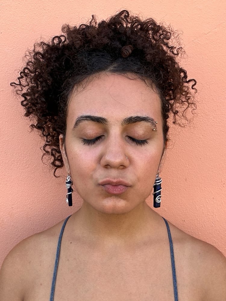 Image of ✧Lapis Lazuli Spiral Earrings