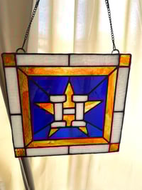 Image 2 of Houston Astros Stained Glass Panel