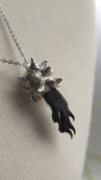Image 3 of Black squirrel paw necklace 