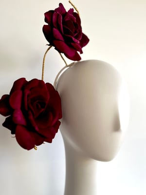 Image of Burgundy headpiece 