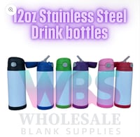 12oz sublimation drink bottle with straw 