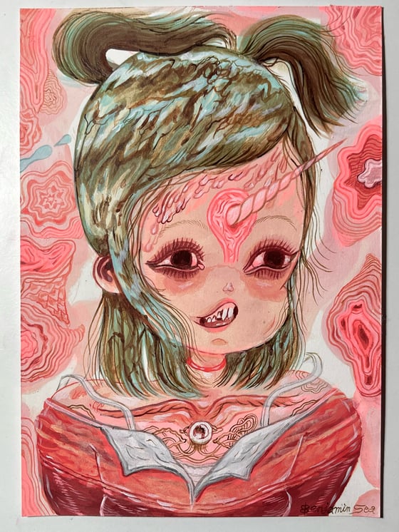 Image of "M'Oysture 2" Original Gouache Painting On Paper