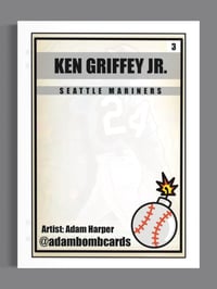 Image 3 of Ken Griffey Jr SILHOUETTE 90s Style (limited to 50) trading card 