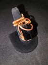 Adjustable Black Tourmaline Ring #5, Taquaral, Brazil