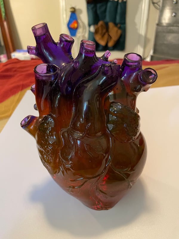 Image of Resin Rainbow Anatomical heart