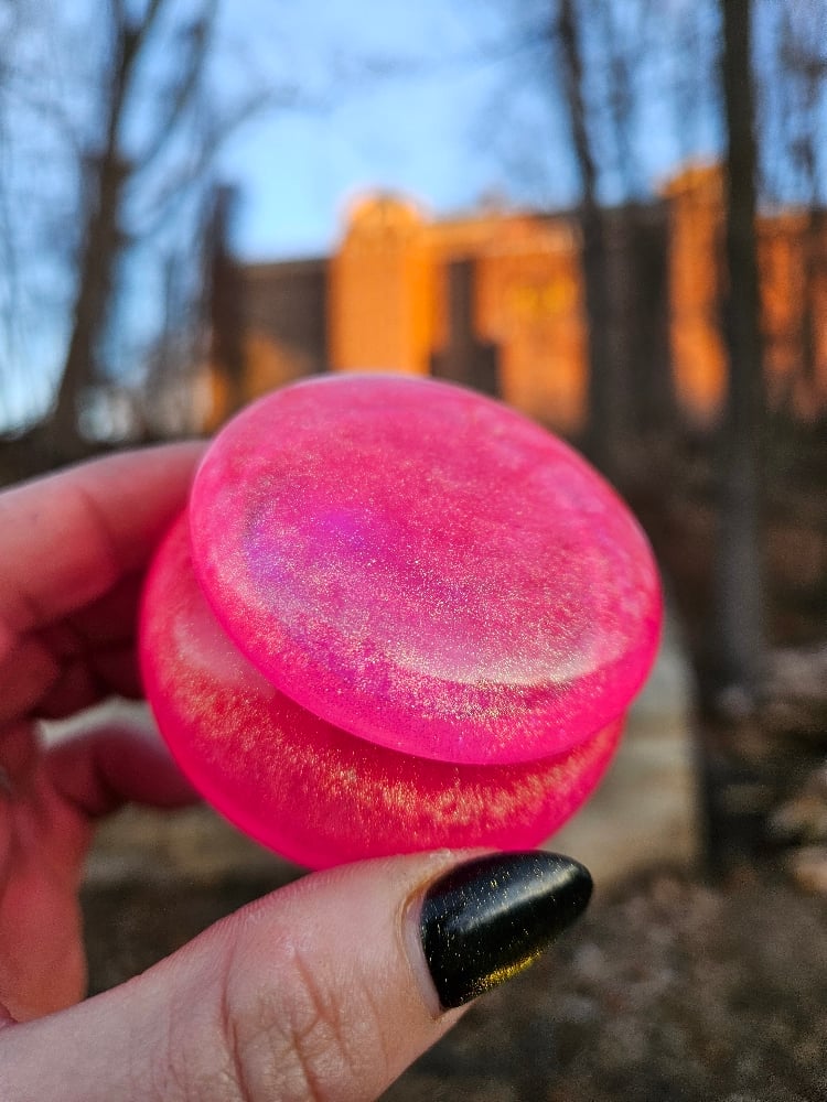 Image of Smol Round Sparkly Pink Trinket Jar