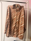 ZEBRA PRINT BLOUSE BROWN 