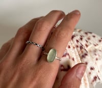 Image 4 of Baby Blue Sea Glass Ring - size P