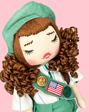 Image of RESERVED FOR DINITSA GIRL SCOUT SMALL ART DOLL 