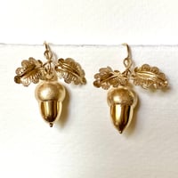 Image 1 of GOLD ACORN EARRINGS