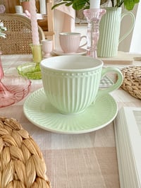 Image 1 of Pastel Green Cup & Saucer