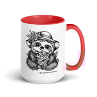 Image 18 of Lady Rosey The Sloth Mug Line Art by CrystalsArtPaws