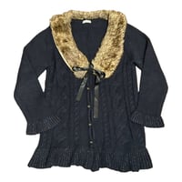 Image 1 of Axes Femme fur collar cardigan